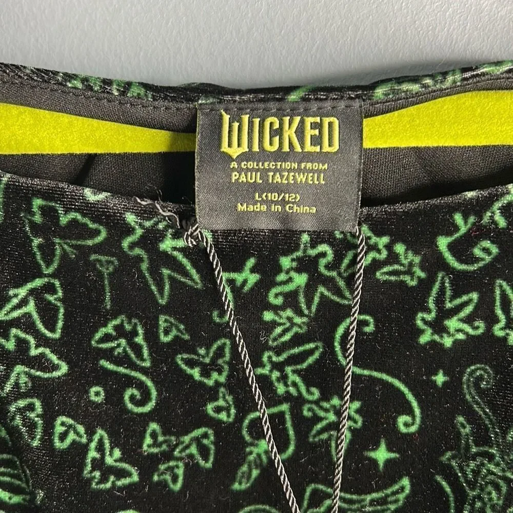 Wicked Elphaba Large 10-12 Dress Universal Studios Green Black